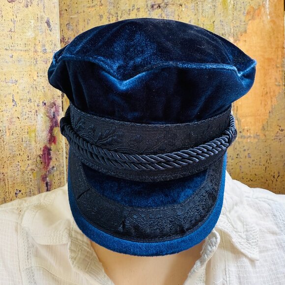 Brixton Blue Velvet Fisherman's Cap New Never Worn S - Picture 1 of 8